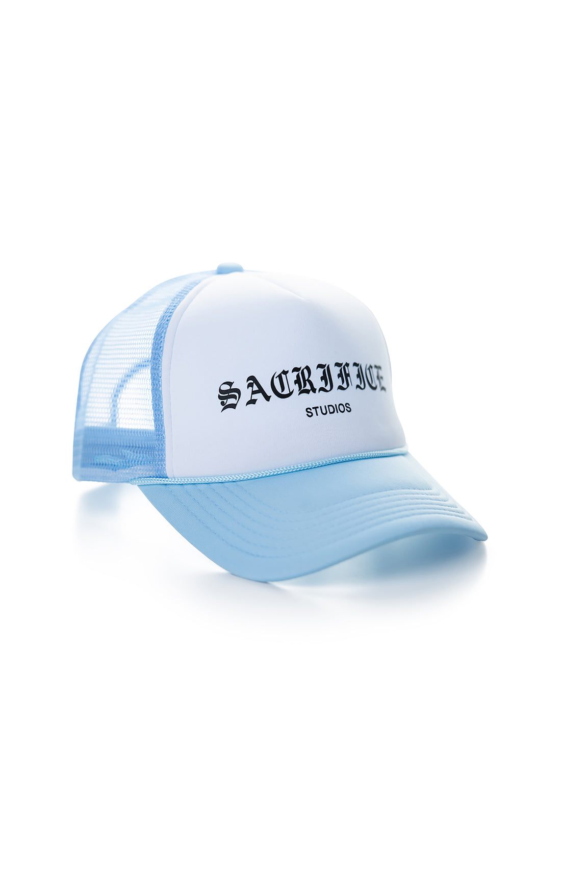 A sleek and stylish trucker hat with bold black graphic print. Expertly crafted in Portugal with high-quality materials for durability. Easy to maintain, simply machine wash and hang to dry. Elevate your fashion game with this unique and fashionable accessory.