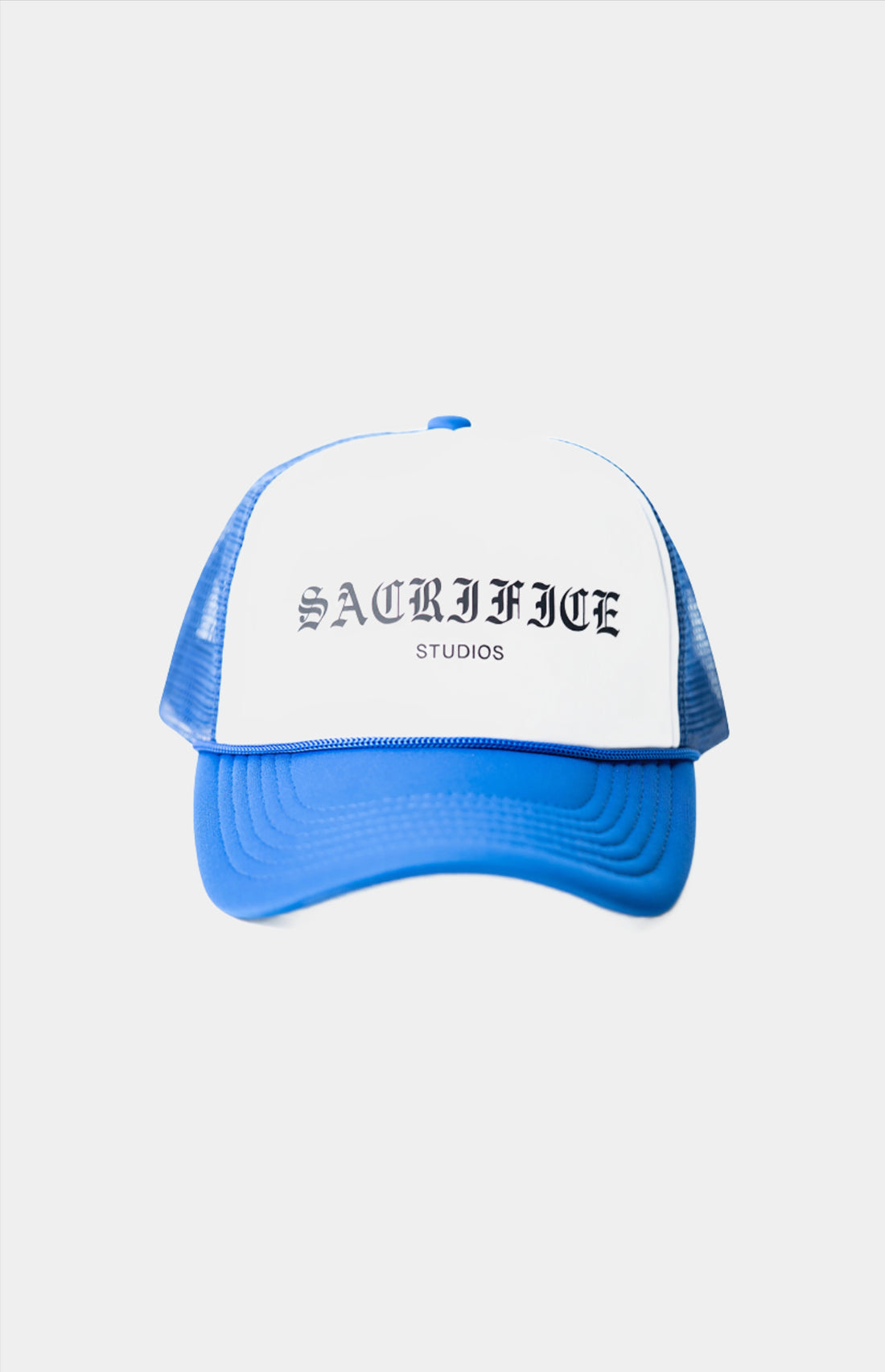 A sleek and stylish trucker hat with bold black graphic print. Expertly crafted in Portugal with high-quality materials for durability. Easy to maintain, simply machine wash and hang to dry. Elevate your fashion game with this unique and fashionable accessory.