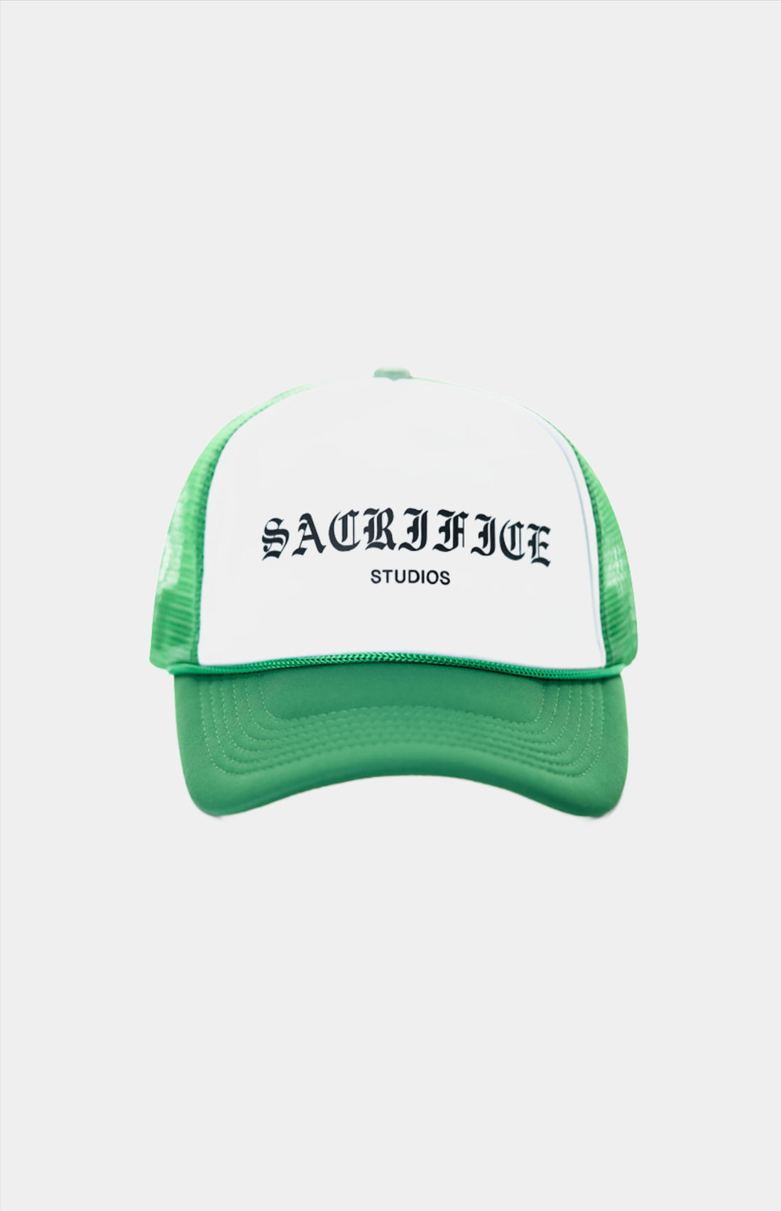 A sleek and stylish trucker hat with bold black graphic print. Expertly crafted in Portugal with high-quality materials for durability. Easy to maintain, simply machine wash and hang to dry. Elevate your fashion game with this unique and fashionable accessory.
