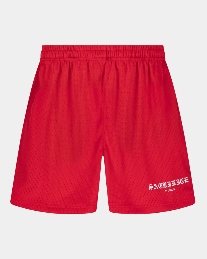 Everyday Mesh Shorts - Red (Baggy)