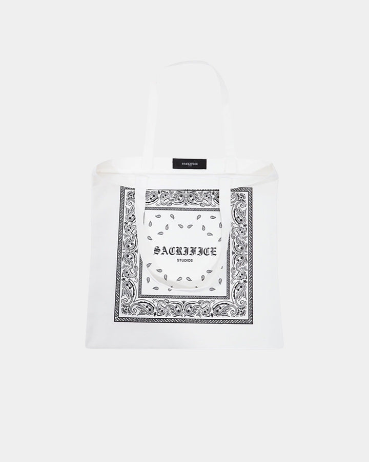 Paisley Tote Bag - White