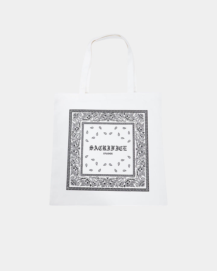Paisley Tote Bag - White