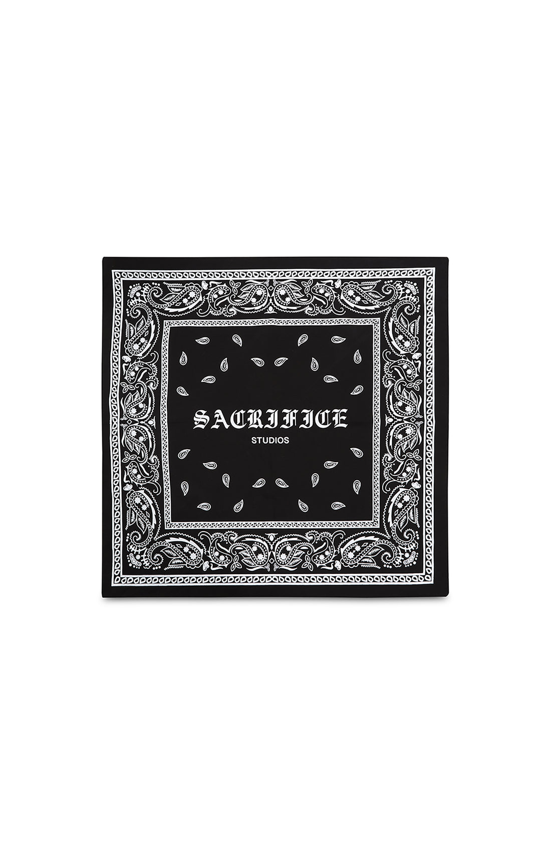 Premium bandana featuring a bold white graphic print. Expertly crafted in Portugal. Located in Dubai. 