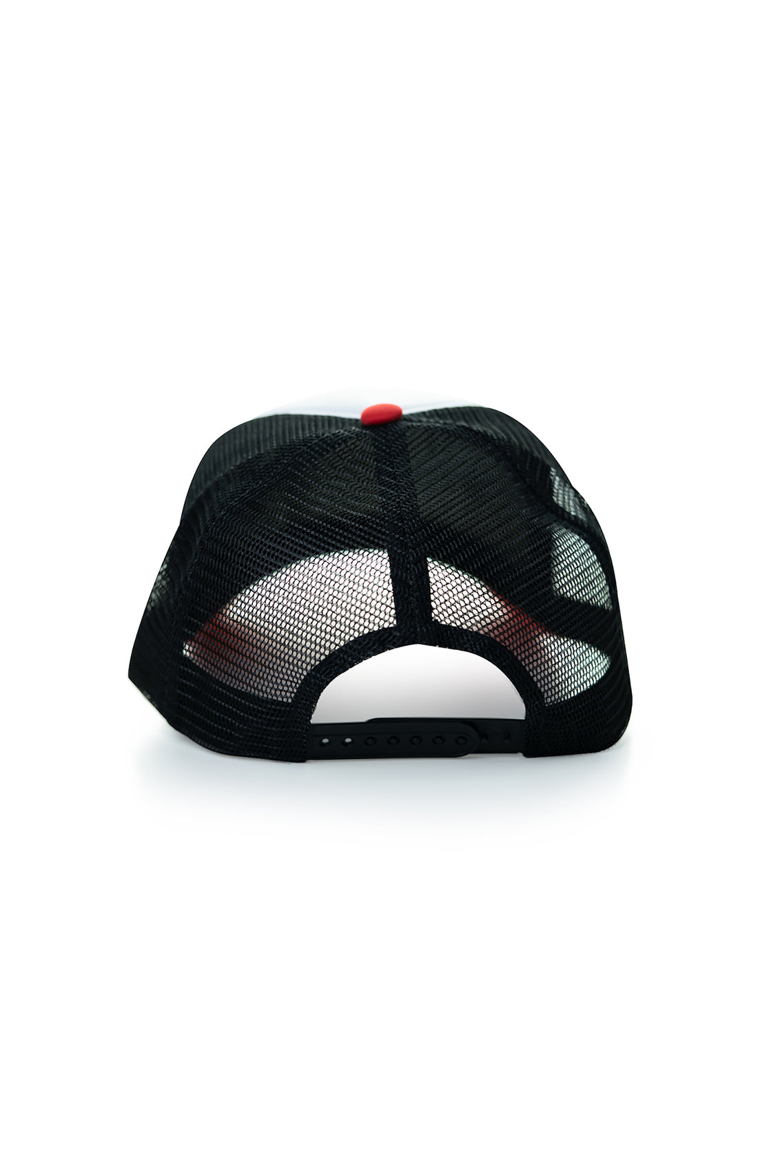 A sleek and stylish trucker hat with bold black graphic print. Expertly crafted in Portugal with high-quality materials for durability. Easy to maintain, simply machine wash and hang to dry. Elevate your fashion game with this unique and fashionable accessory.